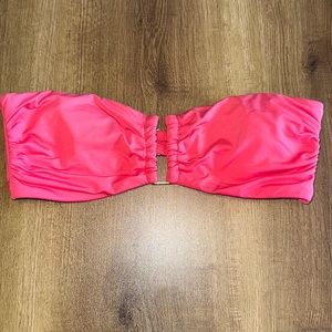 Pink Strapless Bikini Top